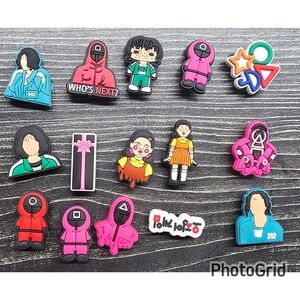 Squid Games Croc Shoe Charms Set
